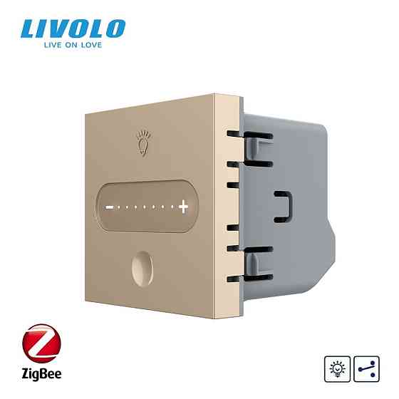 LIVOLO Розумний сенсорний димер LIVOLO, золотий, прохідний / перехресний, ZigBee, 2А 230В, без Коломыя