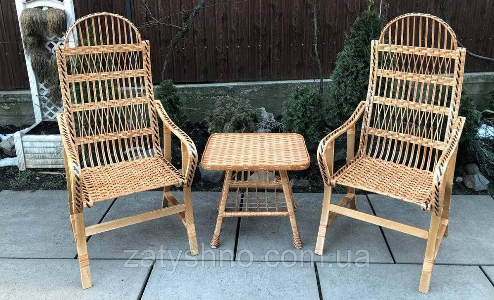 Мебель из лозы с высокими стульями Киев - изображение 5