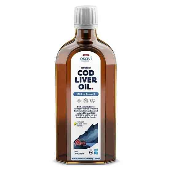 Омега-3 Osavi Norwegian Cod Liver Oil (Lemon-Mint) — 250 ml Луцк