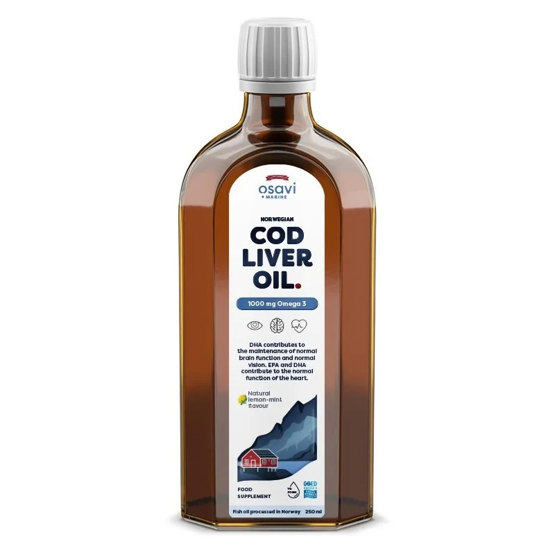 Омега-3 Osavi Norwegian Cod Liver Oil (Lemon-Mint) — 250 ml Луцк - изображение 1