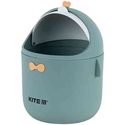 Кошик для паперів Kite Настільний контейнер для сміття, сіро-зелений (K24-010-1) Вінниця