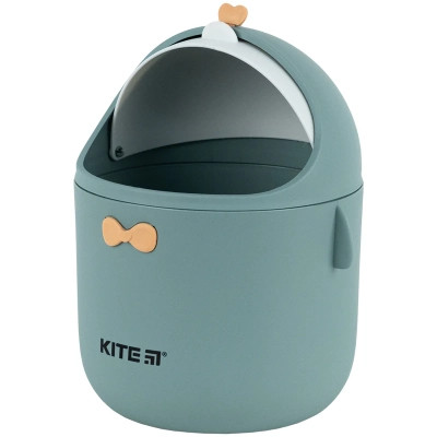 Кошик для паперів Kite Настільний контейнер для сміття, сіро-зелений (K24-010-1) Вінниця - фото 3