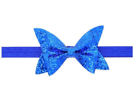 Пов'язка для дівчинки Бант від 0 до 5 років синя глітерна Київ - фото 2
