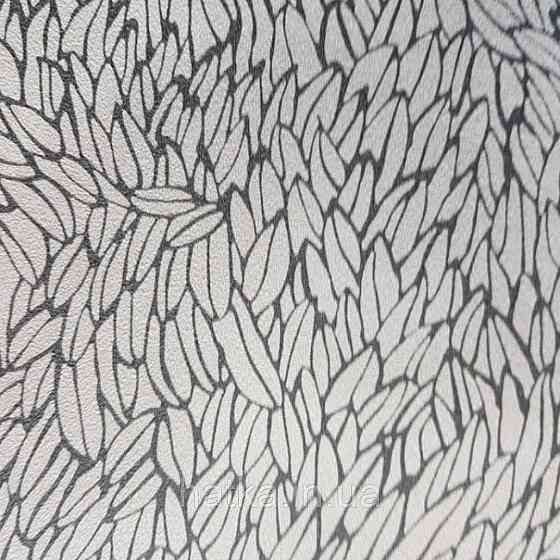 Шпалери вінілові на флізеліновій основі Decoprint BLOOMING BL22752 ніжний принт пелюстки сірий чорний Київ