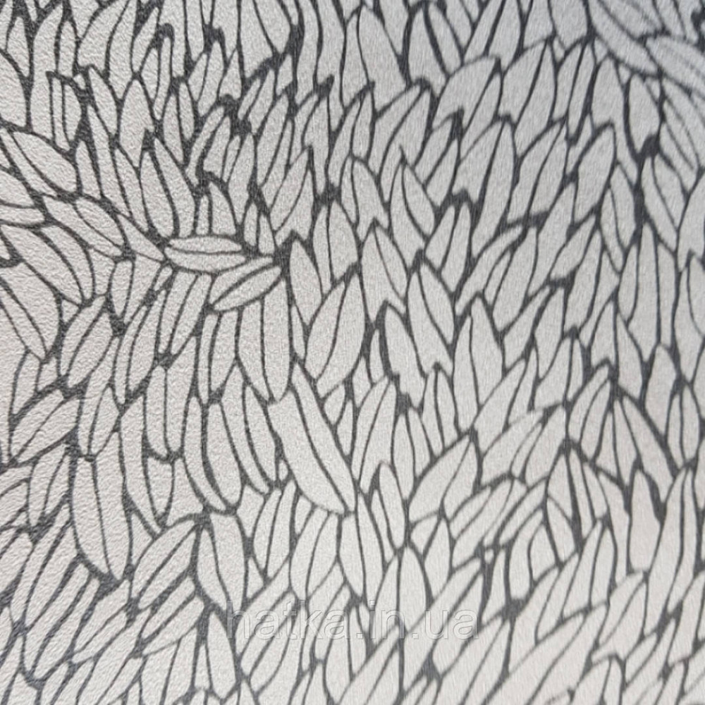 Шпалери вінілові на флізеліновій основі Decoprint BLOOMING BL22752 ніжний принт пелюстки сірий чорний Київ - фото 1