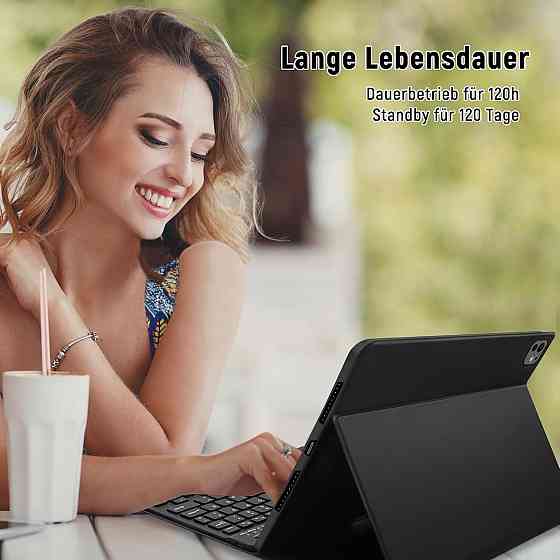 Чехол для iPad Pro 11 2024 M4 с QWERTZ Bluetooth клавиатурой съемный магнитный подставка держатель для Apple Киев