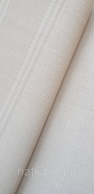 Шпалери вінілові на флізеліні A.S.Creation UNITA 1.06x10 однотонні під тканину тонка смужка роріжка матові бежеві Київ - фото 1