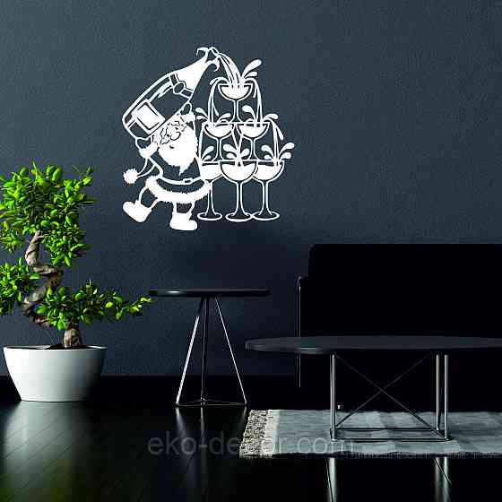 Декоративное настенное Панно «Дед Мороз», Декор на стену 70*65 см Киев