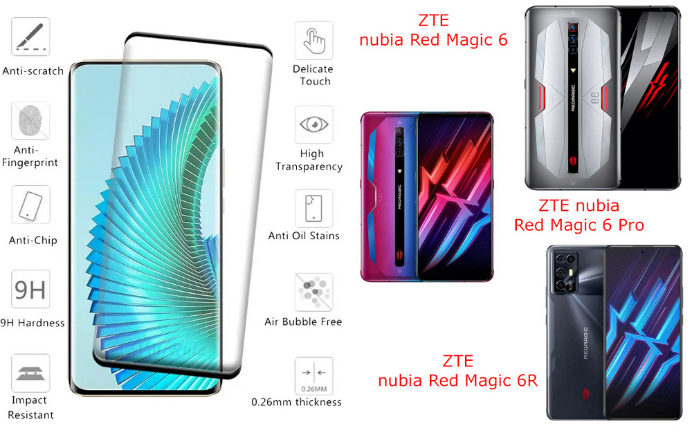 Захисне скло HyperGlass Pro для ZTE nubia Red Magic 6, Magic 6 Pro, 6R – максимальна чутливість та захист Київ - фото 2