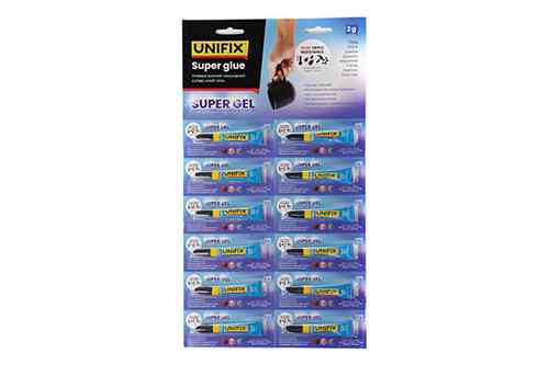 Суперклей гель 2 г (планшет 12 шт.) UNIFIX Рівне