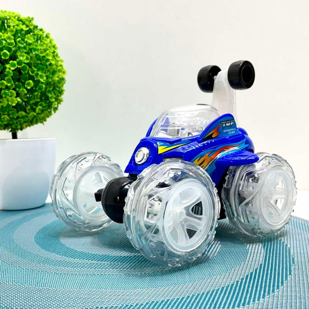 Машина Перевертень радіокерована трюкова зі колесами, що світяться 19см Синя (9996 M) Чернігів - фото 10