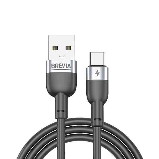 Кабель Brevia USB to Type-C 2,4A 1,2м, чорний ZIP (52120BUCZ1) Львів