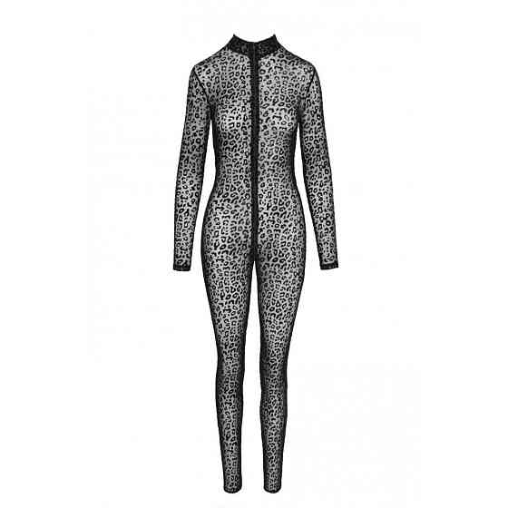 Эротичный комбинезон с леопардовым принтом XL F285 Noir Handmade Sex Aura Киев