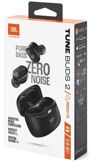 Bluetooth-гарнітура JBL Tune Buds 2 Black (JBLTBUDS2BLK) Чорний Харків - фото 11