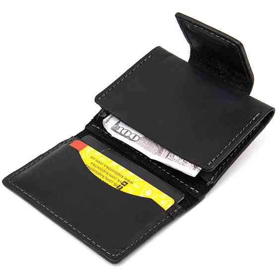 Кожаная визитница GRANDE PELLE 11496 Черный Киев