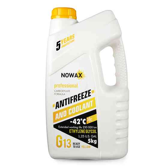 Антифриз Nowax Yellow G13 желтый готовый 5кг Львов