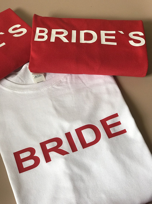Футболки для девичника с персональными надписями BRIDE \ BRIDE`S Черновцы - изображение 1