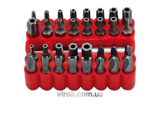 Насадки викруткові (біта) VOREL Cr-V, з квадр. 1/4