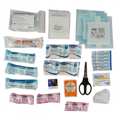 Автомобільна аптечка Poputchik "Євростандарт" + ЖИЛЕТ,згідно ТУ,футляр м'який червоний (02-024-М) Вінниця - фото 2