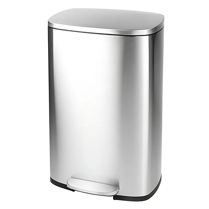 Прямоугольное мусорное ведро Mixxus Bevel-TC0112 с плавным закрытием, нержавеющая сталь, 12 л Харьков - изображение 11