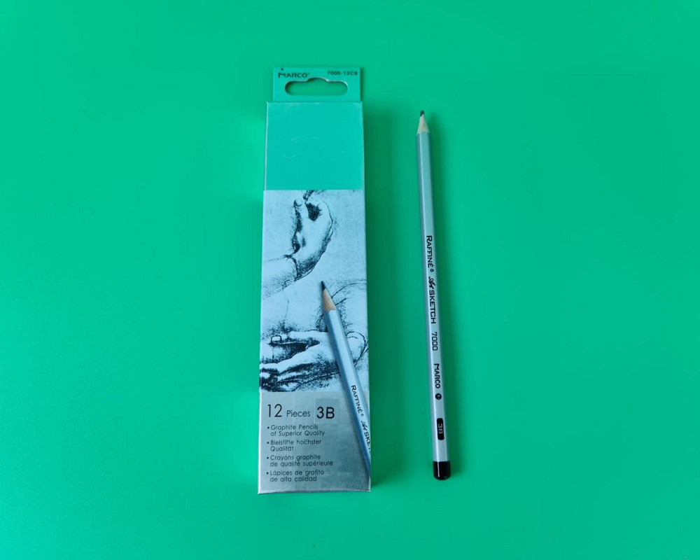 Карандаш простой набор 12шт тм. Марко №7000-3B raffine (1 пачка) Харьков - изображение 4