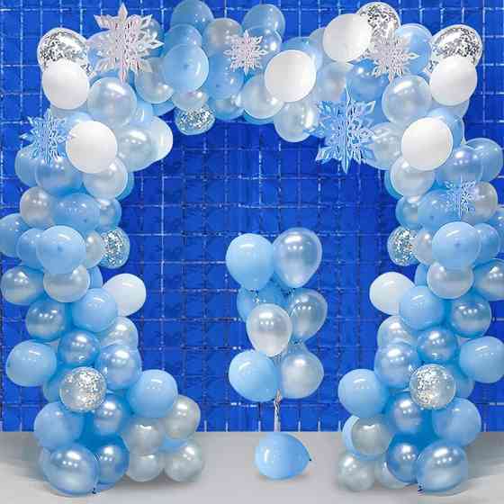 Дождик для фотозоны кубиками 2 м на 1 м синий Киев