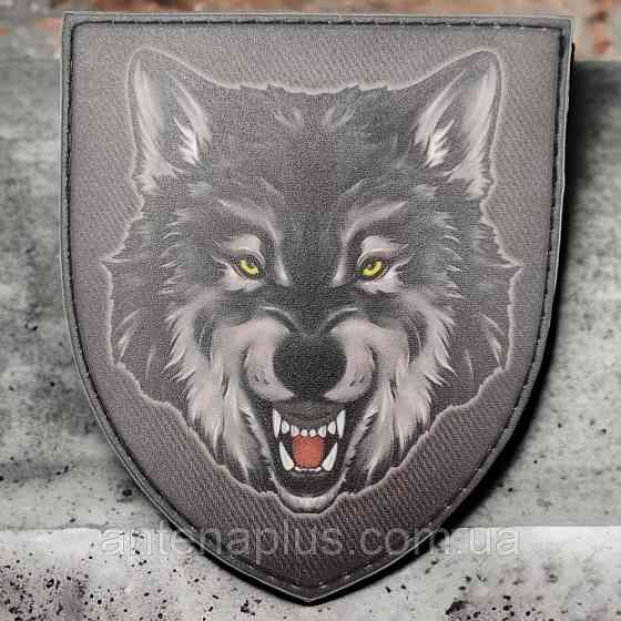Вовк чорний шеврон / патч Київ