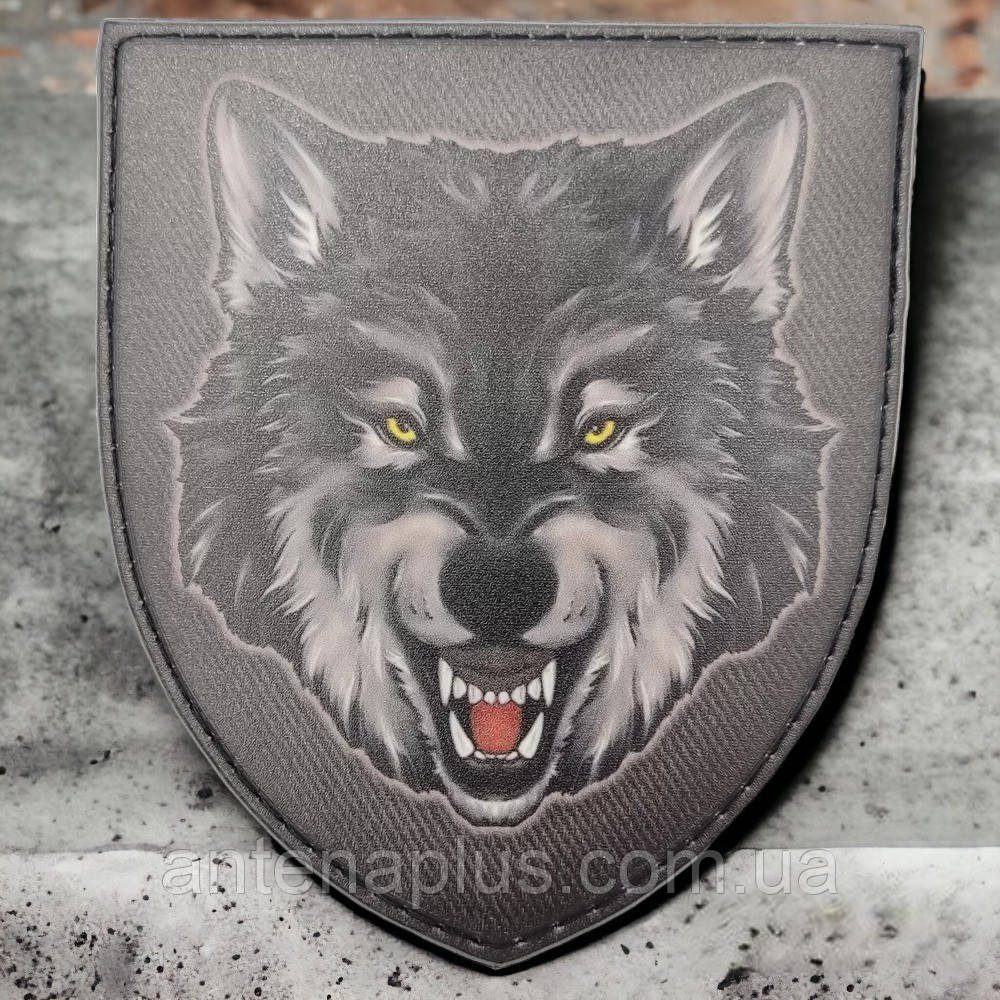 Вовк чорний шеврон / патч Київ - фото 1