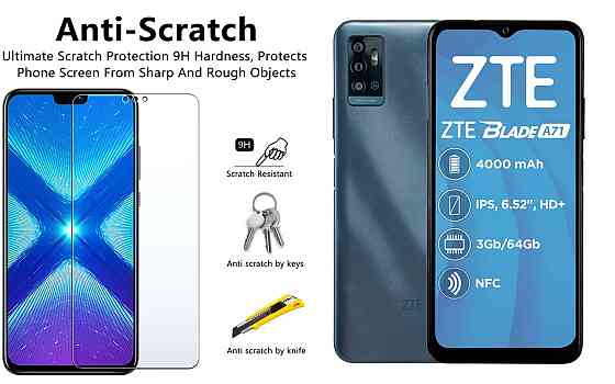 Захисне скло NeoGlass для ZTE BLADE A71 – надпрозоре та стійке Київ