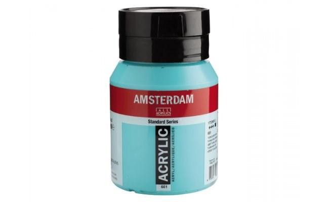Краска акриловая AMSTERDAM (661) Бирюзовый зеленый 500 мл Royal Talens Киев - изображение 1