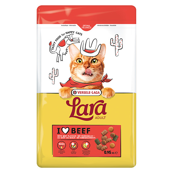 Lara Adult with Beef Flavour ЛАРА ЯЛОВИЧИНА сухий преміум корм для котів Київ - фото 1