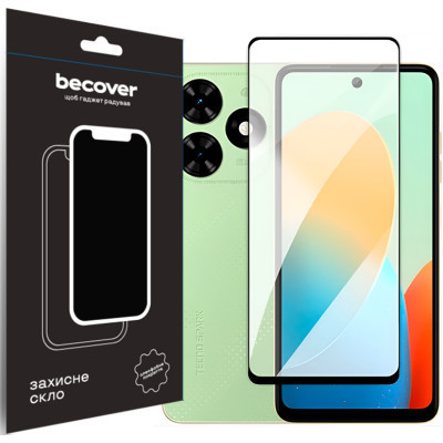 Стекло защитное BeCover Tecno Spark Go 2024 (BG6) Black (710484) Винница - изображение 1