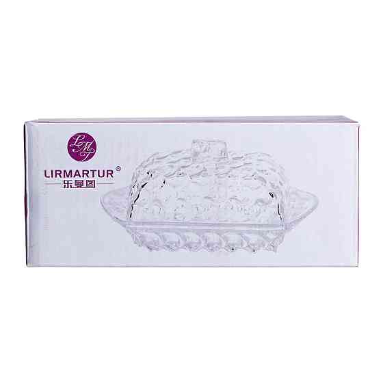 Yiwu Маслянка для вершкового масла 17х10.5х8 см з кришкою зі скла HP-YH-46 Київ