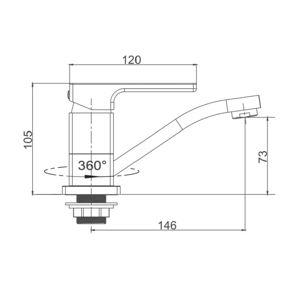 Змішувач для кухні GAPPO G4517-6 чорний Київ - фото 5