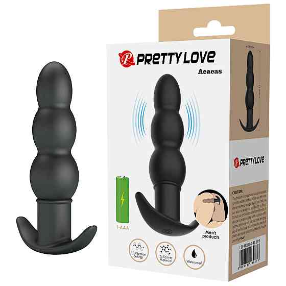 Анальний стимулятор з вібрацією PRETTY LOVE - Aeaeeas Vibrating Anal Plug, BI-040199 Sex Aura Київ
