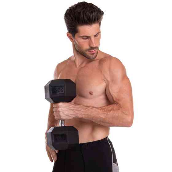 Гантель 20 кг цельная шестигранная гексагональная Zelart Киев