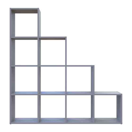 Стеллаж Doros Степь 4х4 Серый открытый 136.2х28.8х140.7 DRS-011772 (41516179) Днепр