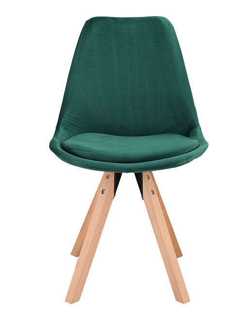 Стілець Saida Jumi у скандинавському стилі з дерев'яними ніжками зелений Київ - фото 4