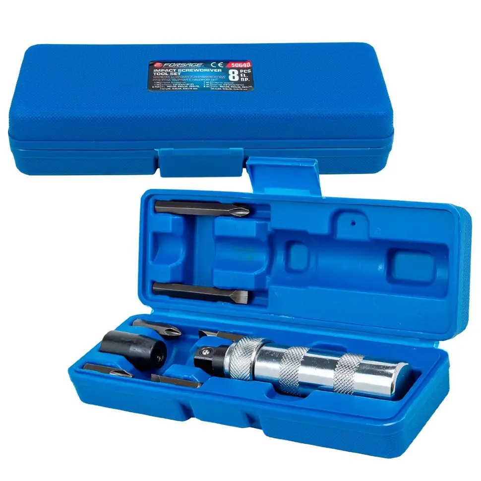 Отвертка ударная с набором бит 8пр. FORSAGE F-5064D Одесса - изображение 2