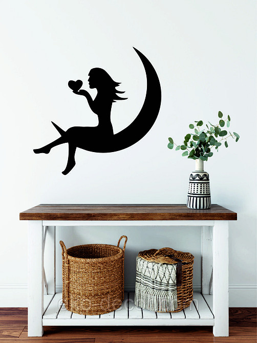 Декоративне настінне 3D Панно «Дівчина на місяць», Декор на стіну з об'ємом Київ - фото 6