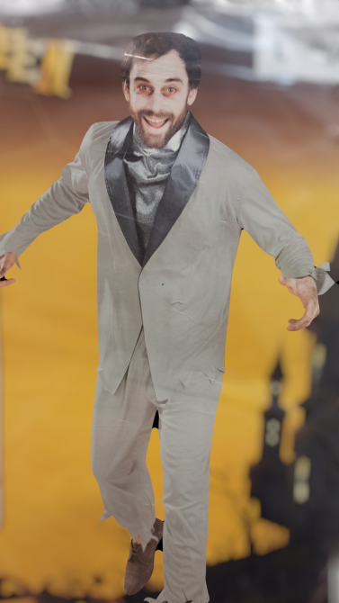 Чоловічий костюм Наречений для вечірки на Хелловін смокінг краватка брюки розмір ХL 56-58 сірий Київ - фото 4