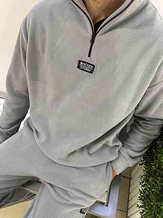 Чоловічий теплий костюм-двійка з двостороннього щільного флісу Сірий, 46/50 Одеса