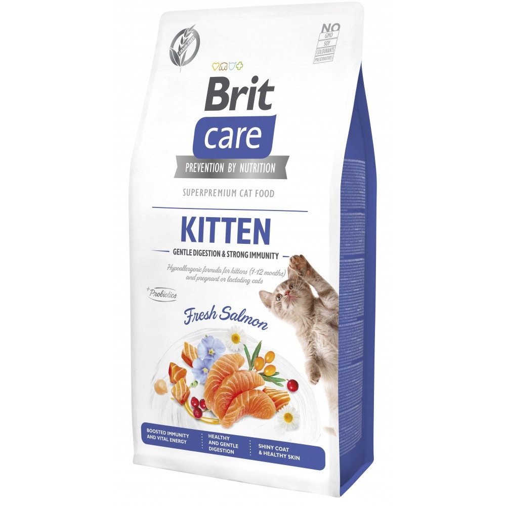 Сухой корм Brit Care Cat by Nutrition Kitten Gentle Digestion Strong Immunity для котят, с лососем, 7 кг Винница - изображение 1