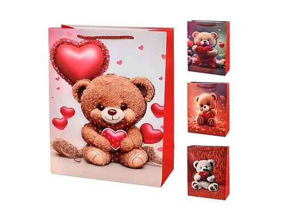 Пакет подарунковий S Bear 3D 18*24*8,5см паперовий R32943 ТМ STENSON Київ