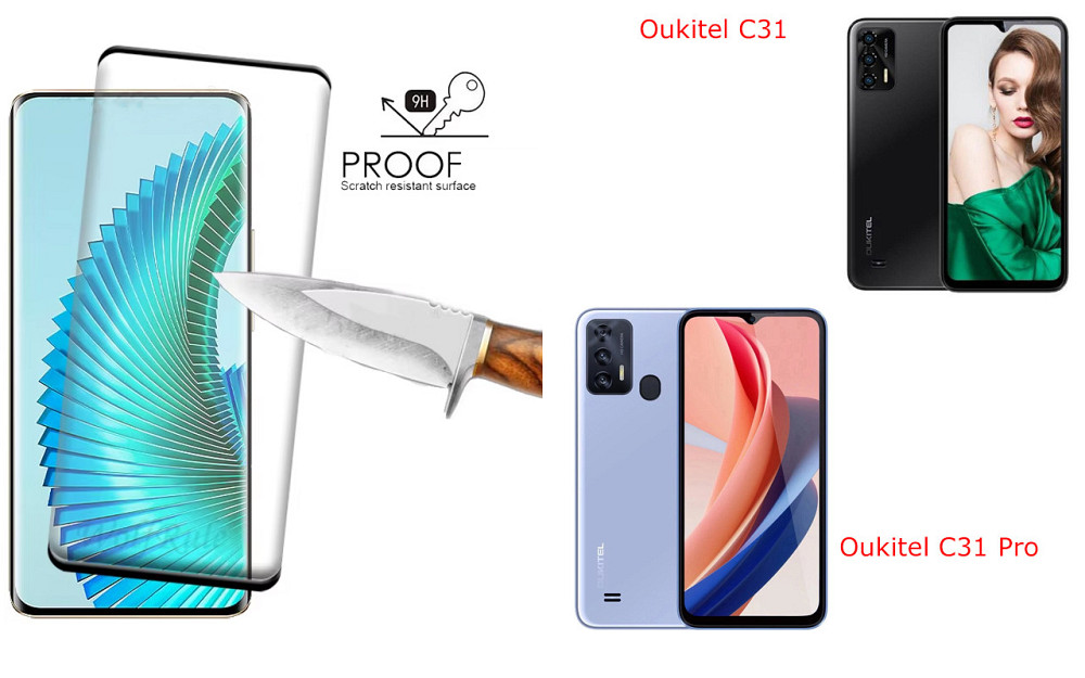 Захисне скло HyperGlass Pro для Oukitel C31, Oukitel C31 Pro – максимальна чутливість та захист Київ - фото 1