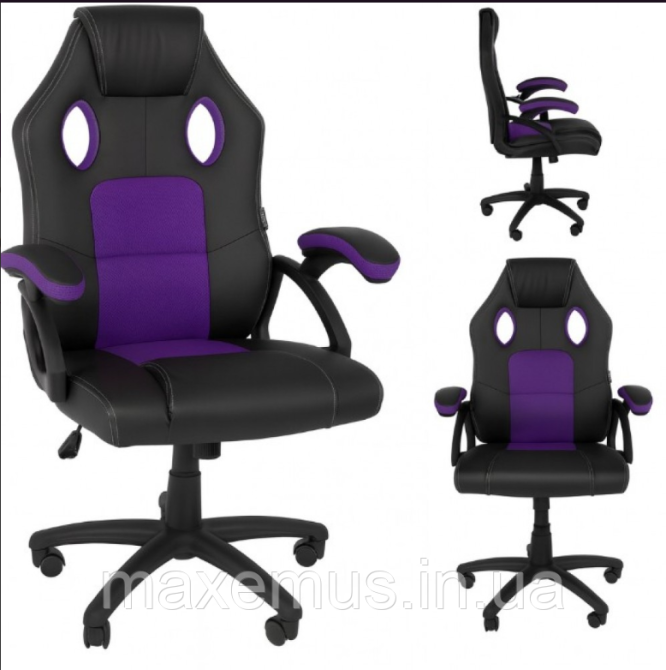 Компьютерное кресло с сетчатой спинкой YS-6056 мягкое офисное кресло для работы за ноутбуком фиолетовое Мостиска - изображение 7