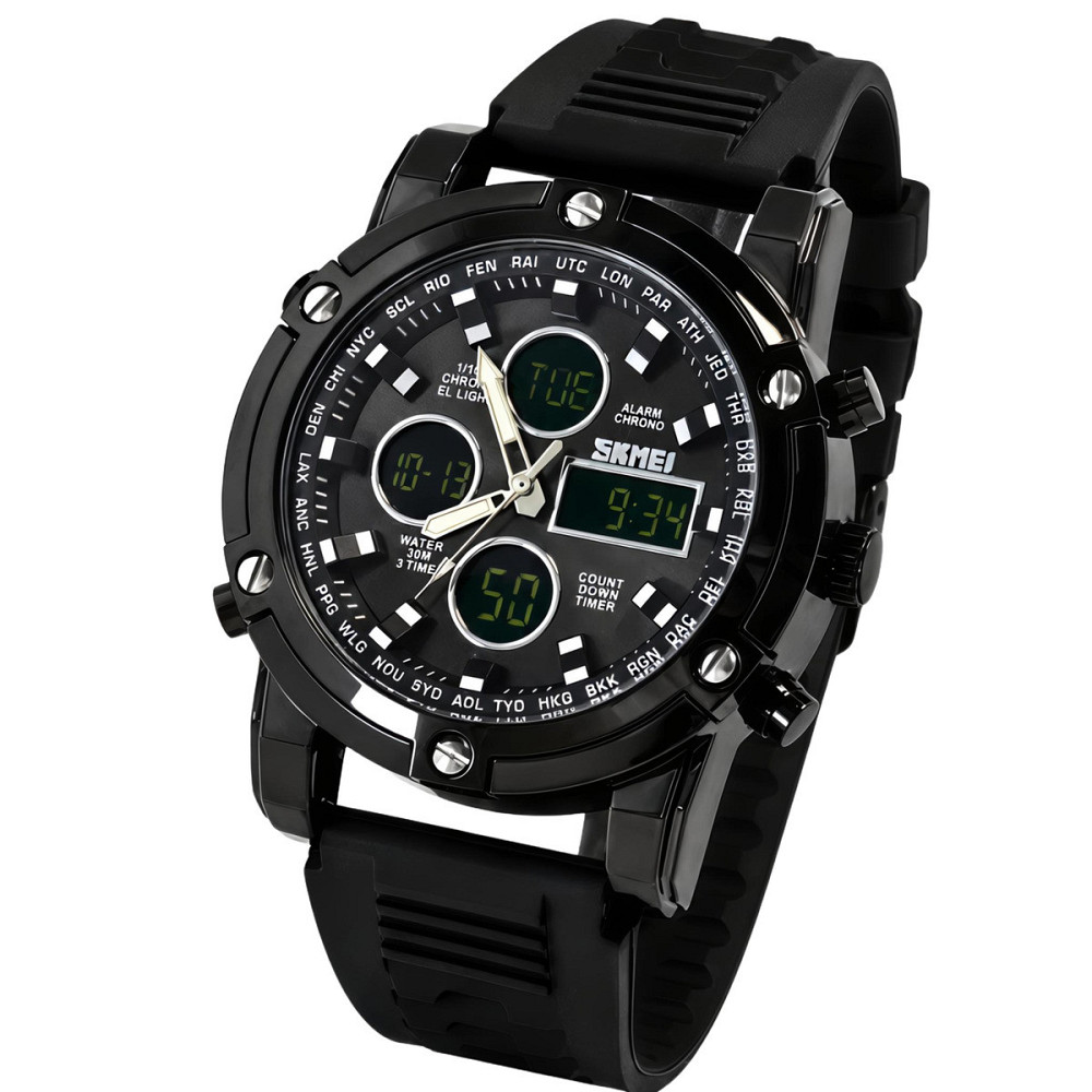 Часы мужские тактические Skmei Molot Sport Black (2 ремешка) Киев - изображение 10