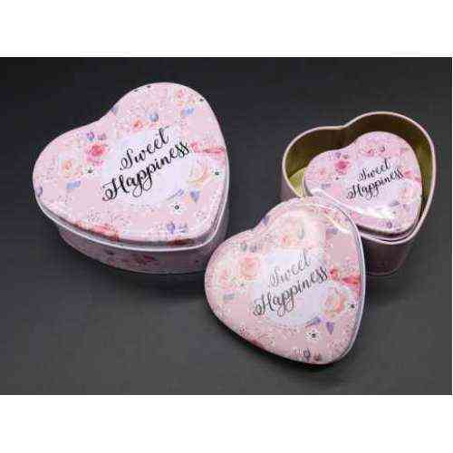 Скринька металева Серце Sweet Happiness 3 шт Київ