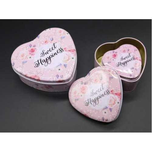 Скринька металева Серце Sweet Happiness 3 шт Київ - фото 1