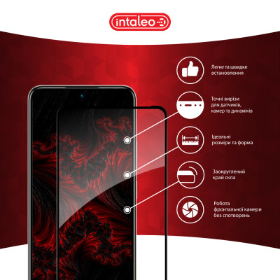 Стекло защитное Intaleo Full Glue Infinix Hot 50 Pro Black (1283126598692) Винница - изображение 3